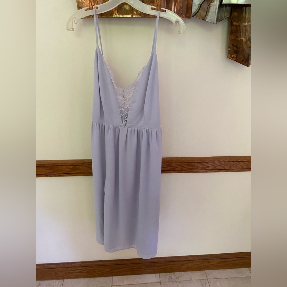 Lulus Melena Lavender Lace Backless Midi Dress S